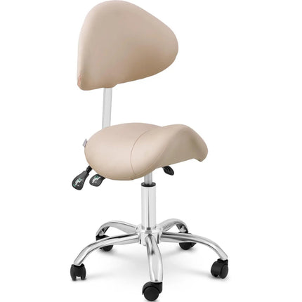 Physa MANNHEIM CREAM saddle beauty chair with adjustable backrest, cream – image 2
