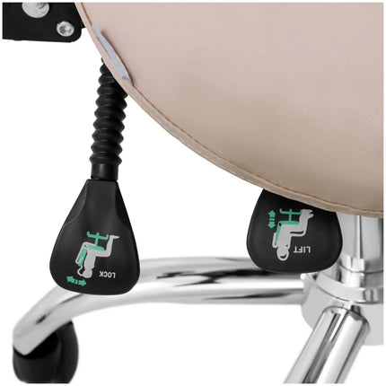Physa MANNHEIM CREAM saddle beauty chair with adjustable backrest, cream – image 5