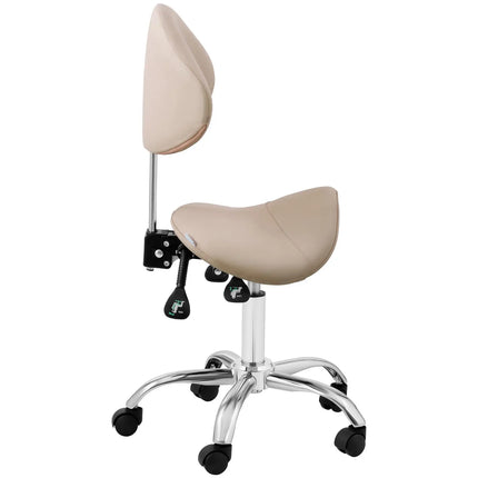 Physa MANNHEIM CREAM saddle beauty chair with adjustable backrest, cream – image 6