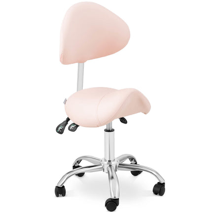 Physa Saddle beauty chair with swivel, adjustable backrest MANNHEIM POWDER PINK pink – image 2