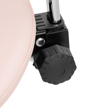 Physa Saddle beauty chair with swivel, adjustable backrest MANNHEIM POWDER PINK pink – image 3