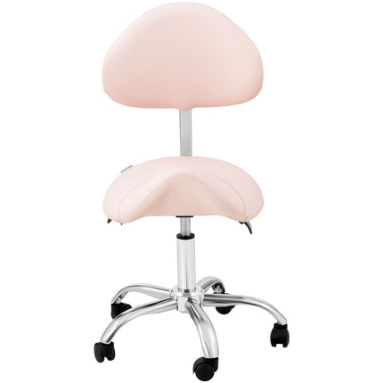 Physa Saddle beauty chair with swivel, adjustable backrest MANNHEIM POWDER PINK pink – image 7