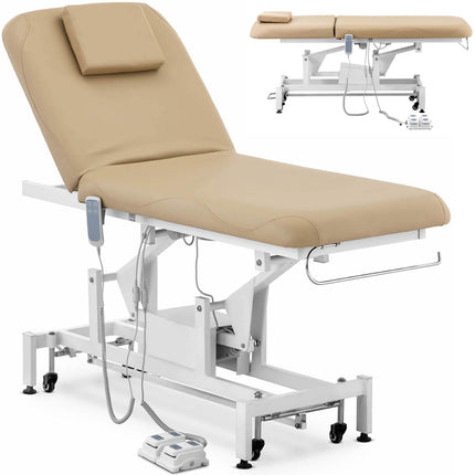 Physa Bed Beauty Table for Electric Massage 2 engines 150 kg LYON - dark beige
