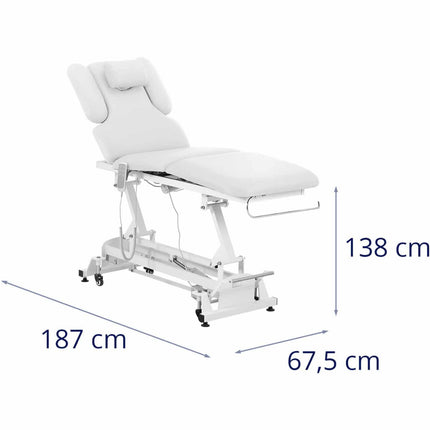 Physa Bed cosmetic table for electric massage 3 engines 250 kg NANTES - white – image 8