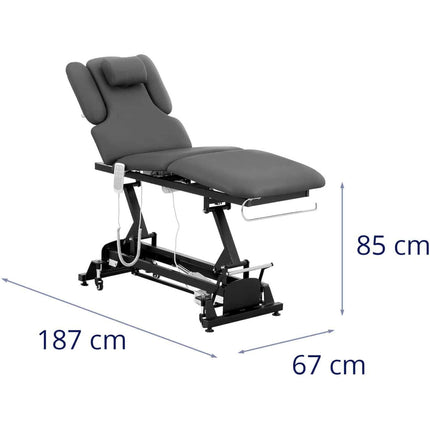 Physa Bed Beauty table for electric massage 3 engines 250 kg NANTES - gray – image 9