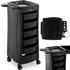Physa Hairdresser cart with handle for hair dryer 5 drawers shelf 485 x 380 mm