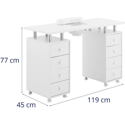 Physa Cosmetic manicure desk with absorber 8 drawers 119 x 45 x 77 cm – image 6