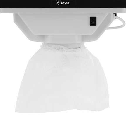 Physa Desk cosmetic manicure table with dust absorber, foldable on wheels, 90 x 42 x 73 cm, white – image 5