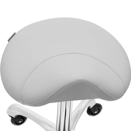 Physa Saddle cosmetic stool stool on wheels up to 150 kg YORK - light gray – image 3