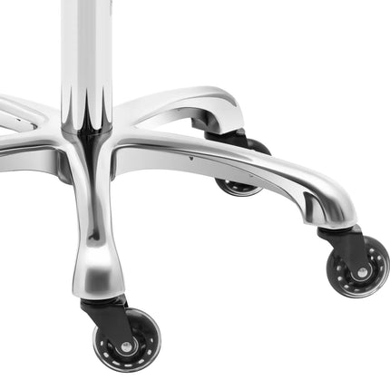 Physa Saddle cosmetic stool stool on wheels up to 150 kg YORK - light gray – image 4
