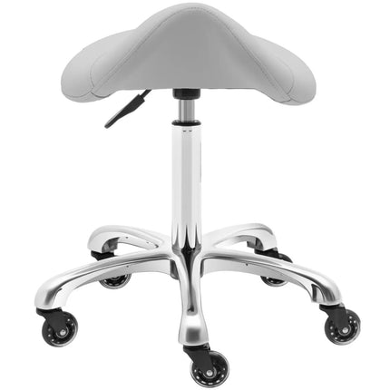 Physa Saddle cosmetic stool stool on wheels up to 150 kg YORK - light gray – image 5