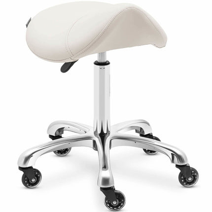Physa Saddle cosmetic stool stool on wheels York, up to 150 kg, beige – image 2