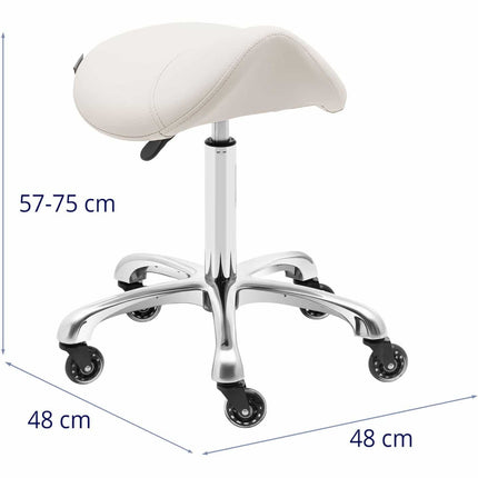 Physa Saddle cosmetic stool stool on wheels York, up to 150 kg, beige – image 6