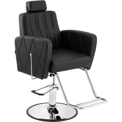 Physa Physa DUDLEY cosmetic barber chair with footrest - black and silver – image 2