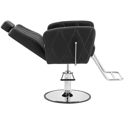 Physa Physa DUDLEY cosmetic barber chair with footrest - black and silver – image 6
