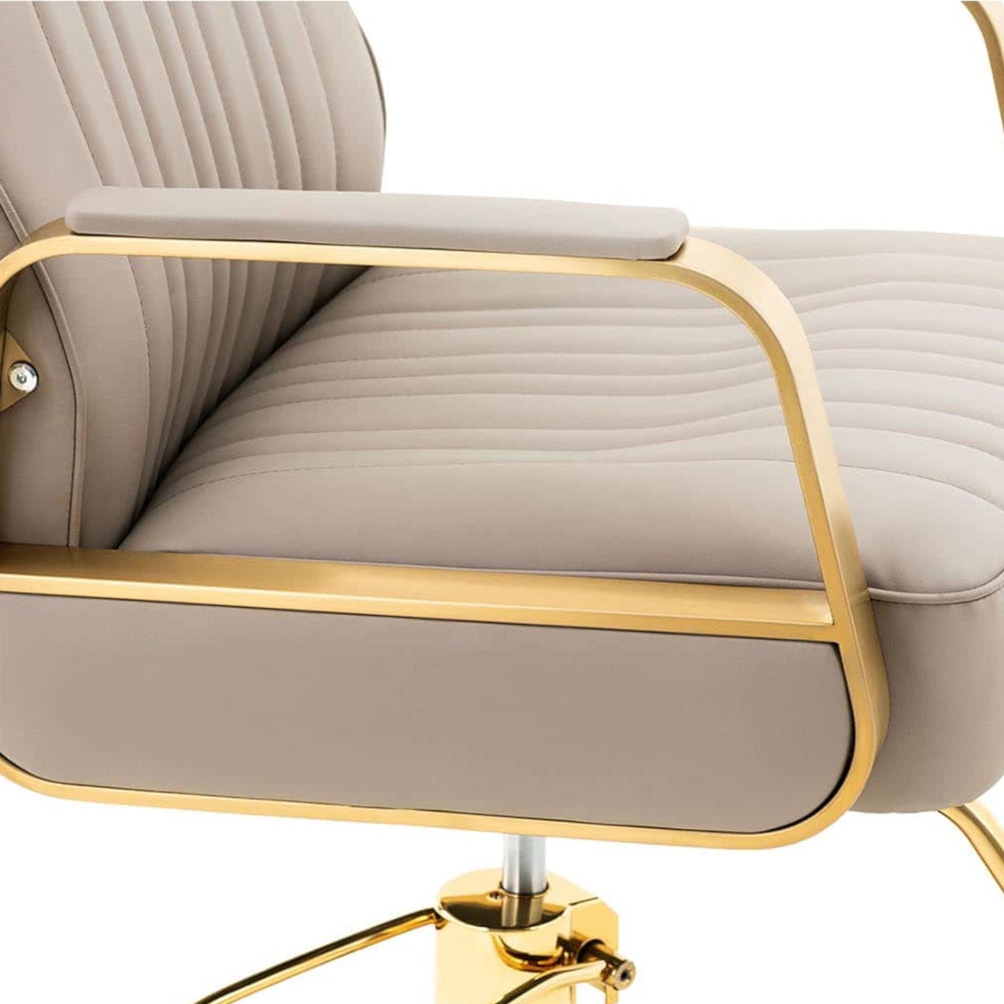 Physa Physa STAUNTON cosmetic barber chair with footrest - gray with gold – image 4