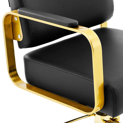 Physa Physa OTLEY cosmetic barber chair with footrest - black with gold – image 4