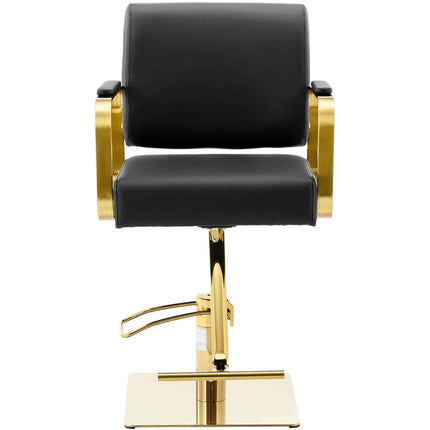 Physa Physa OTLEY cosmetic barber chair with footrest - black with gold – image 6