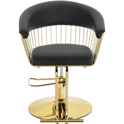 Physa LYME barber hairdressing chair with footrest - black and gold – image 2