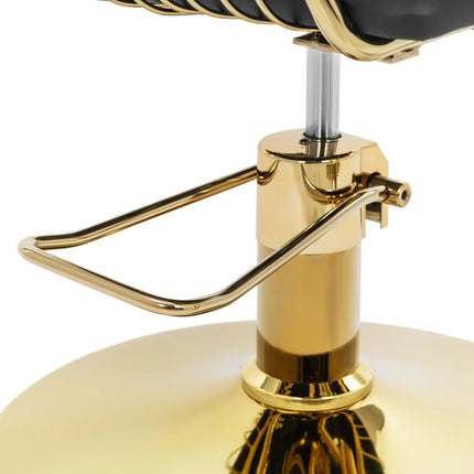 Physa LYME barber hairdressing chair with footrest - black and gold – image 3