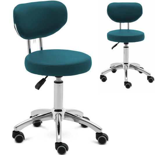 Physa Cosmetic chair with wheel support 46-60 cm ASCONA - turquoise