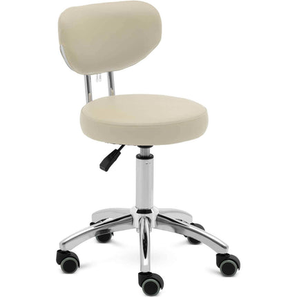Physa Riveting cosmetic chair with wheel support 46-60 cm ASCONA - dark beige – image 2