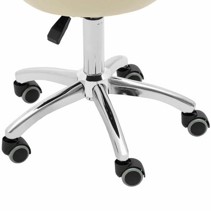 Physa Riveting cosmetic chair with wheel support 46-60 cm ASCONA - dark beige – image 3