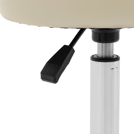 Physa Riveting cosmetic chair with wheel support 46-60 cm ASCONA - dark beige – image 4