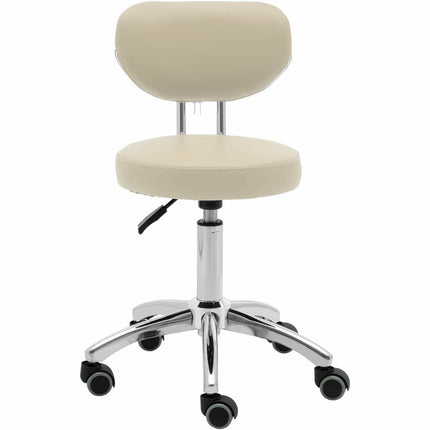 Physa Riveting cosmetic chair with wheel support 46-60 cm ASCONA - dark beige – image 5