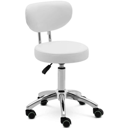 Physa Wheelchair stool hoker cosmetic with wheel support up to 150 kg ASCONA white – image 2