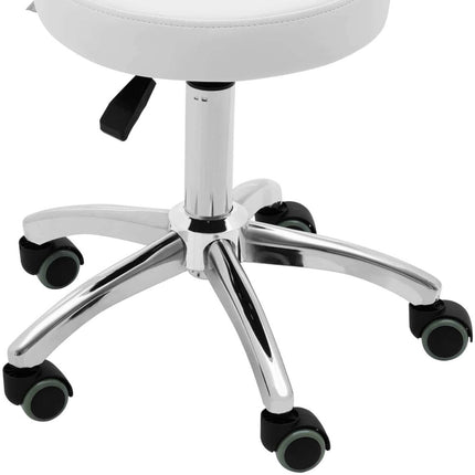Physa Wheelchair stool hoker cosmetic with wheel support up to 150 kg ASCONA white – image 3