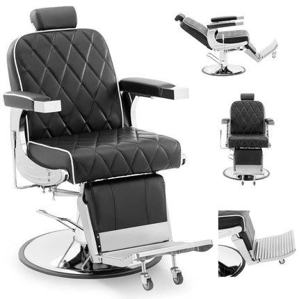 Barber hairdressing chair for tattoo adjustable Physa FOXLEY - black