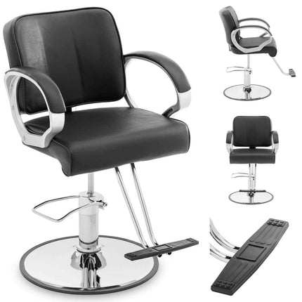 Physa Barber hairdressing chair with footrest of Phys Hove - black