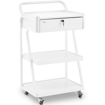 Physa Cart assistant cosmetic hairdresser 1 drawer 3 shelves 55 x 39 x 90 cm - white – image 2
