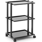 Physa Cart Beauty assistant 3 glass shelves 55 x 41 x 80 cm - black