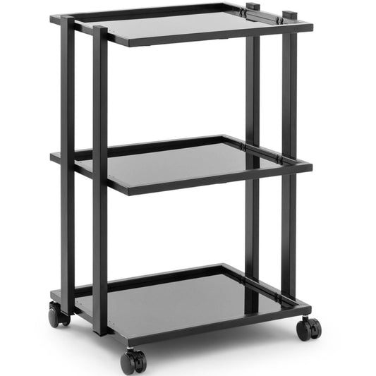 Physa Cart Beauty assistant 3 glass shelves 55 x 41 x 80 cm - black