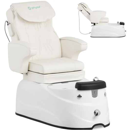 Physa Podiatry pedicure chair with massage and electric shower tray 105 W - white