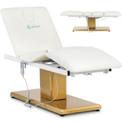 Physa VITERBO cosmetic chair for SPA tattoo massage 150 kg - white and gold