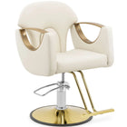 Physa Barber hairdressing chair with footrest BARTON - cream