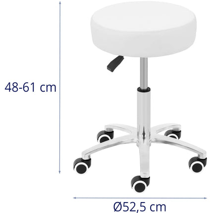 Physa Cosmetic stool on wheels up to 120 kg COMO - white – image 5