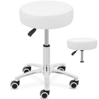 Physa Cosmetic stool on wheels up to 120 kg COMO - white