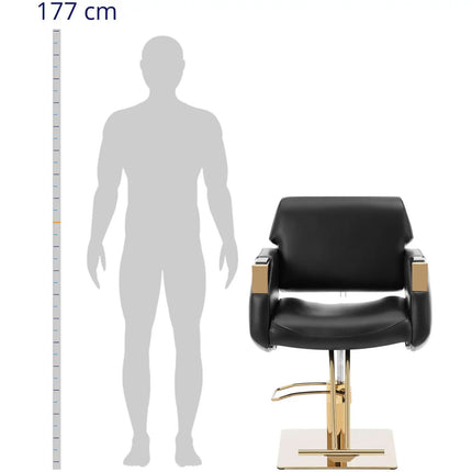 Physa Physa PENRYN cosmetic barber chair with footrest - black and gold – image 3
