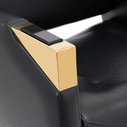 Physa Physa PENRYN cosmetic barber chair with footrest - black and gold – image 6