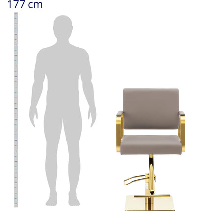 Physa Physa OTLEY cosmetic barber chair with footrest - beige - gold – image 3