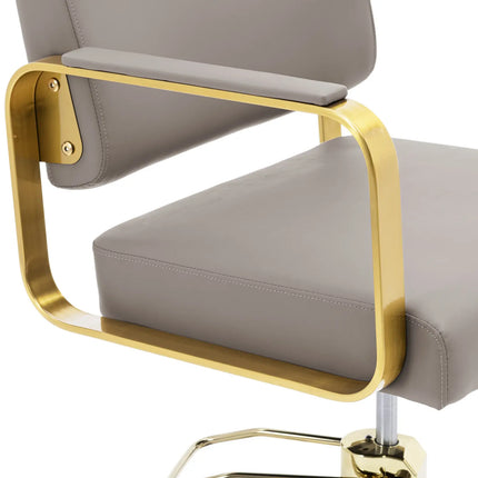 Physa Physa OTLEY cosmetic barber chair with footrest - beige - gold – image 5