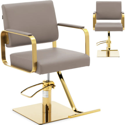 Physa Physa OTLEY cosmetic barber chair with footrest - beige - gold