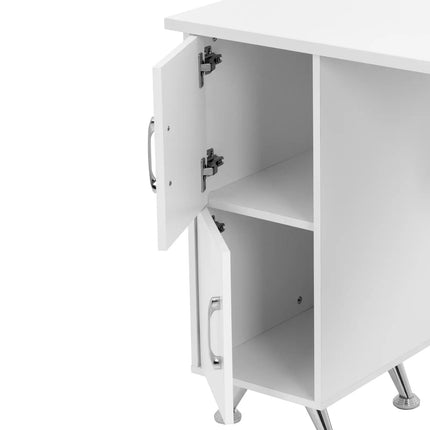 Physa Cosmetic manicure desk with absorber, 3 drawers, 2 cabinets - white and silver – image 6