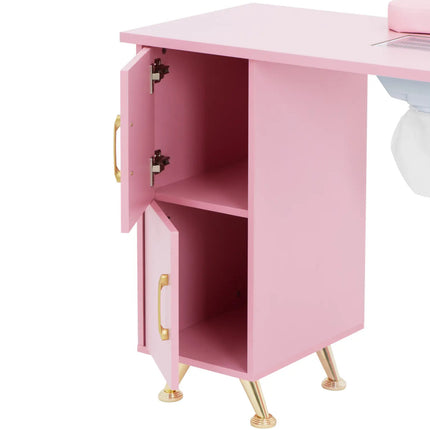 Physa Cosmetic desk with absorber support 120 x 45 x 80 cm - rose gold – image 5