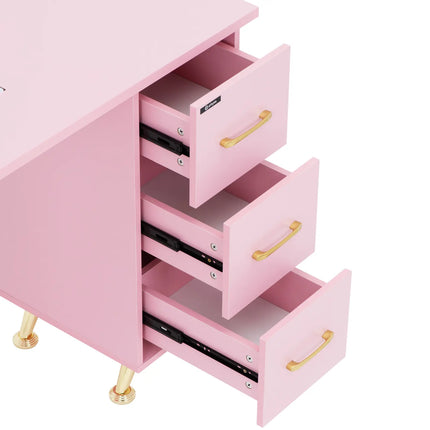 Physa Cosmetic desk with absorber support 120 x 45 x 80 cm - rose gold – image 6