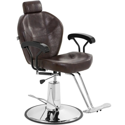 Physa Physa ILFORD barber hairdressing chair with headrest and footrest - brown – image 2